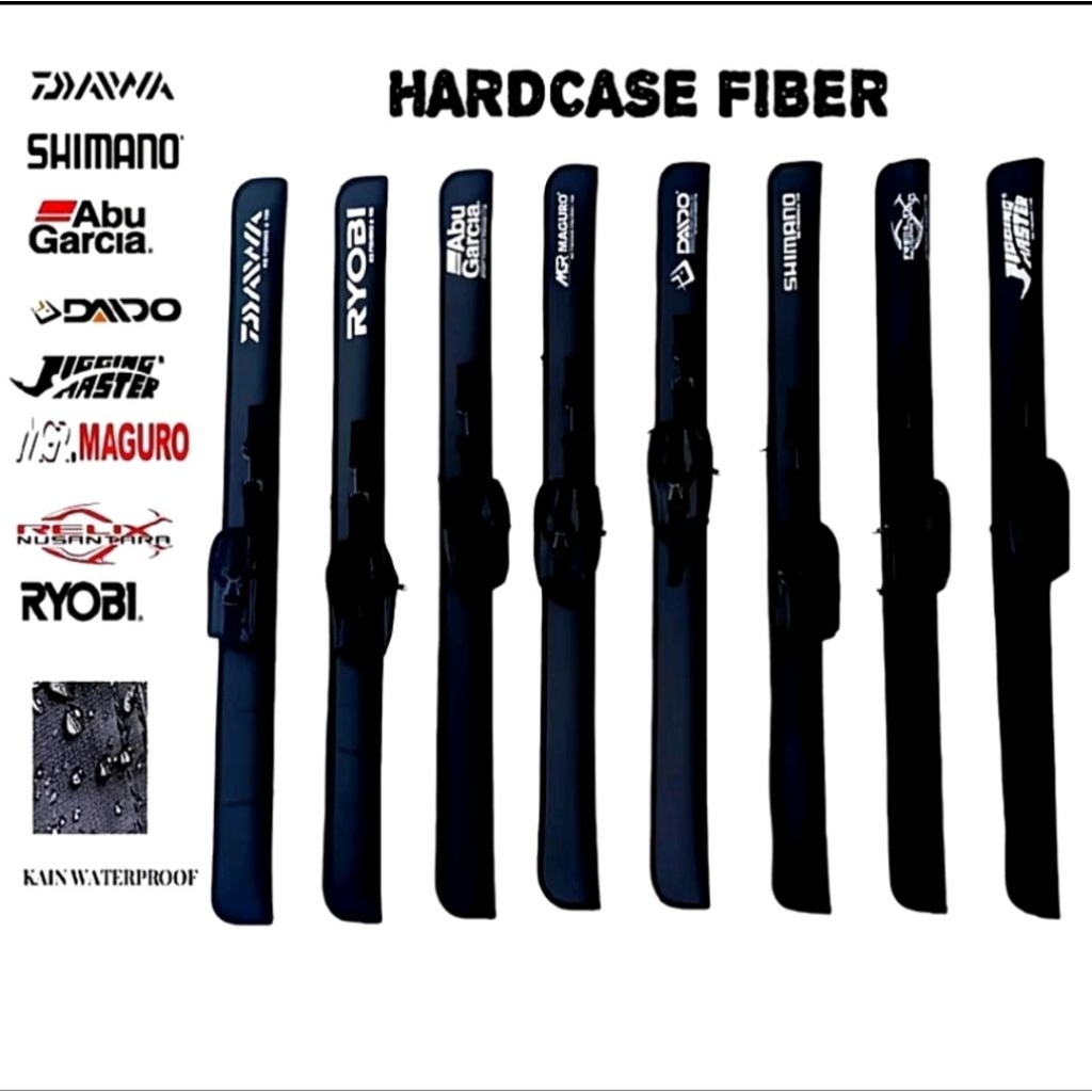 tas pancing joran hardcasefiber kaku model selempang shimano ukuran 60/80/100/120