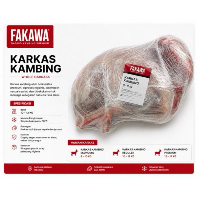Karkas kambing muda|Kambing untuk kambing guling|daging kambing