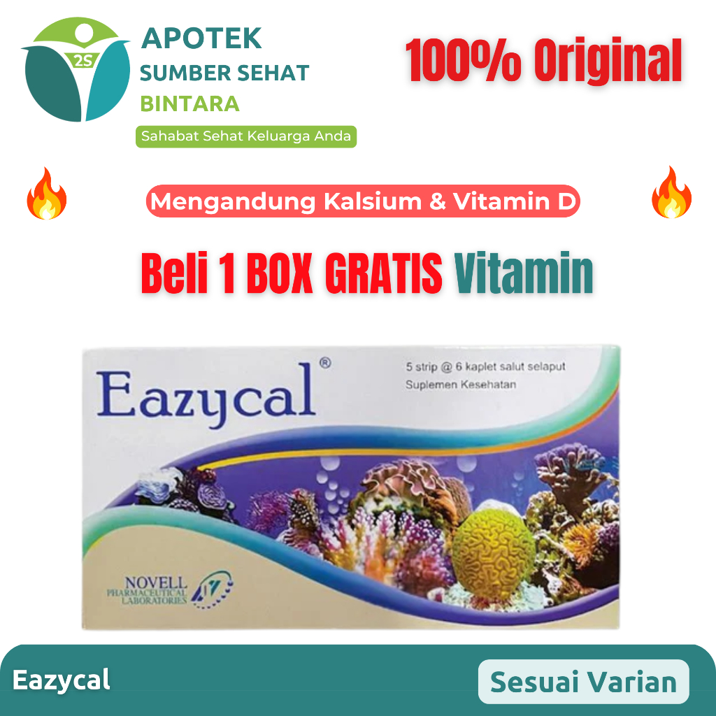 [BOX] EazyCal | Kalsium + Vitamin D | Support Tulang Kuat | Nutrisi Ibu Hamil