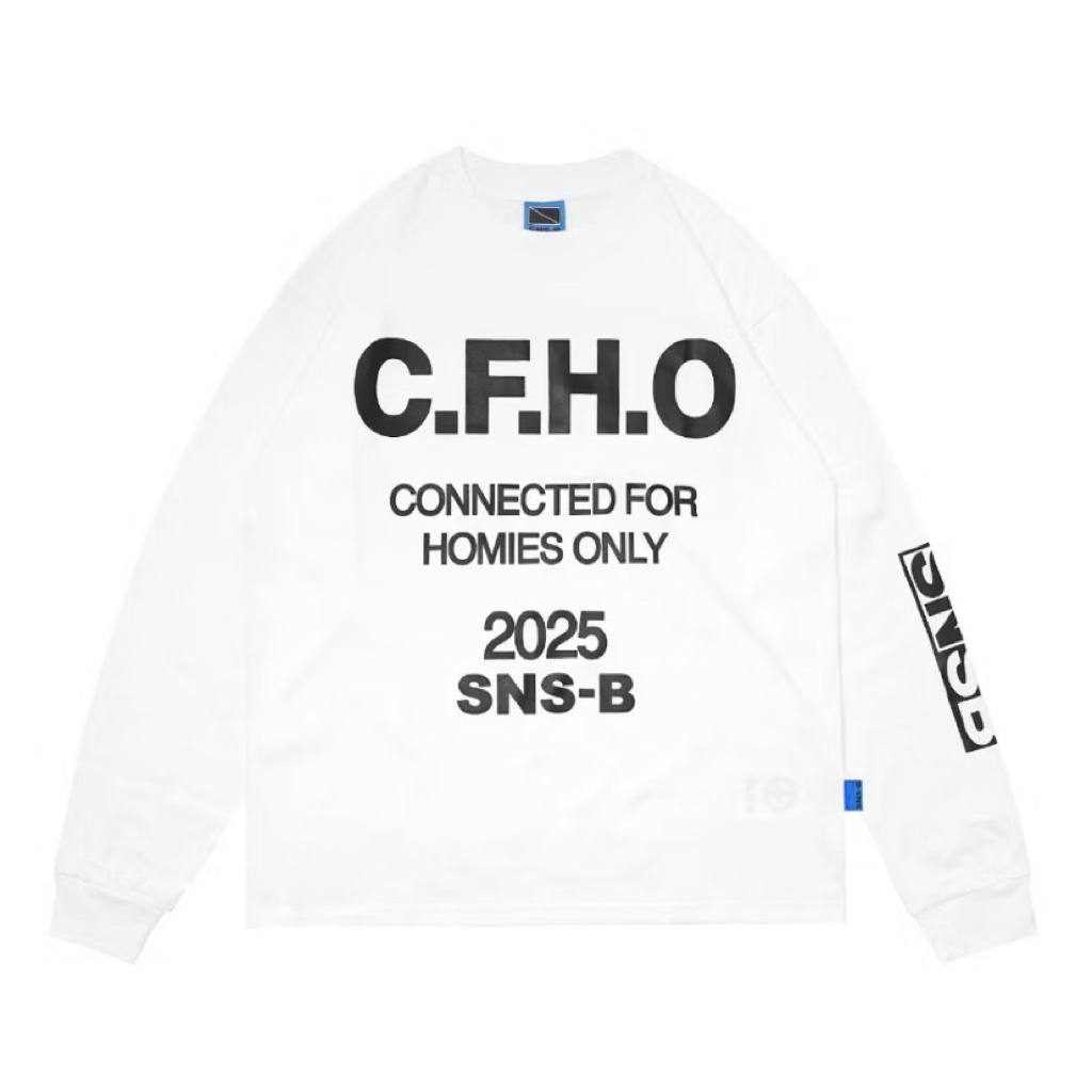 LONGSLEVE CFHO WHITE BLACK | SNSBWORLD