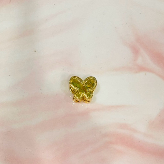 liontin kupu kupu kristal liontin gelang simple elegant emas asli kadar 700