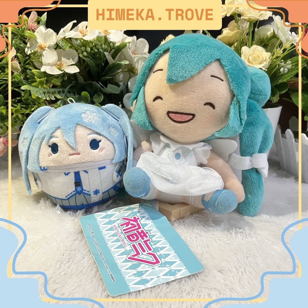 Hatsune Miku Plush Original Jepang | Snow Miku Fuwa Fuwa & Hatsune Miku 15th Anniversary Ver.