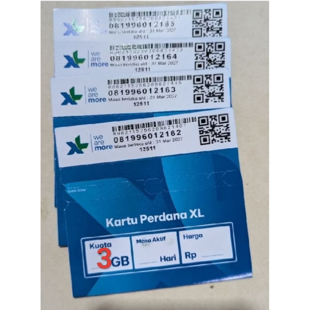 Perdana XL Axis Acak Segel Belum Diregistrasi