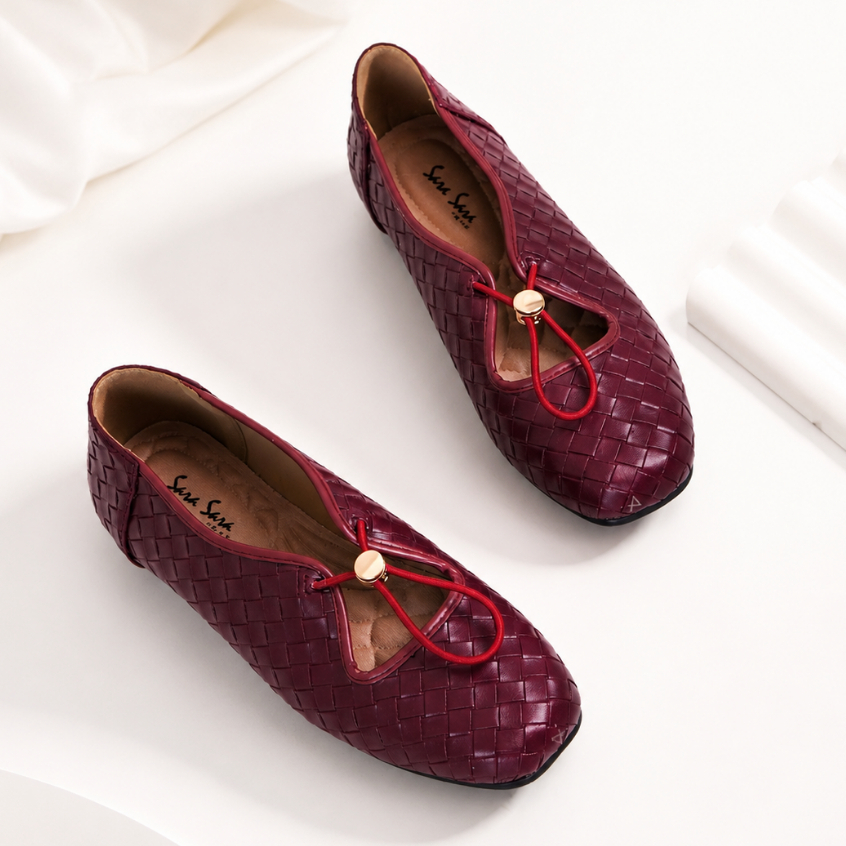 BETTINA Flat Shoes Wanita Anyam Kerja Kantor Casual Nyaman dan Anti Slip Size 36-41