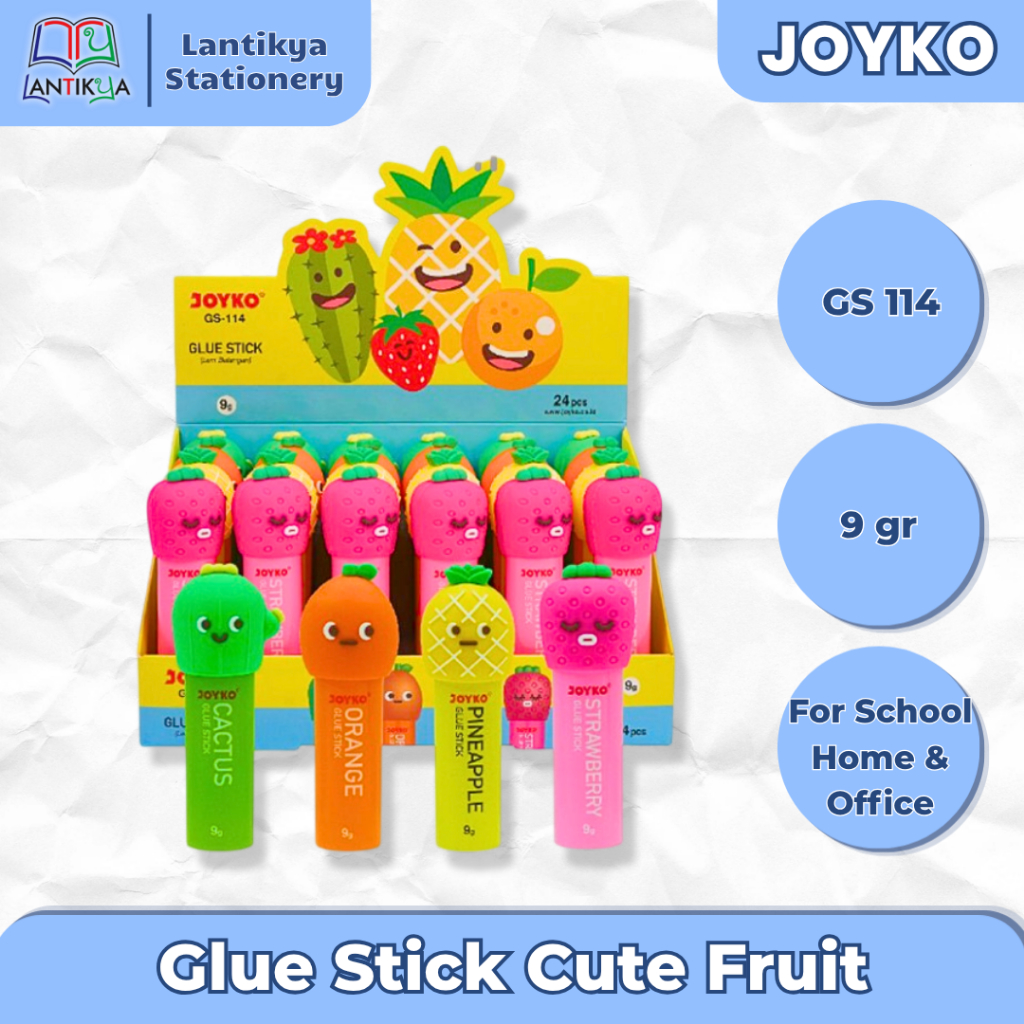 JOYKO Lem Stik Cute Fruit GS 114 9gr / Glue Stick / Lem Kertas