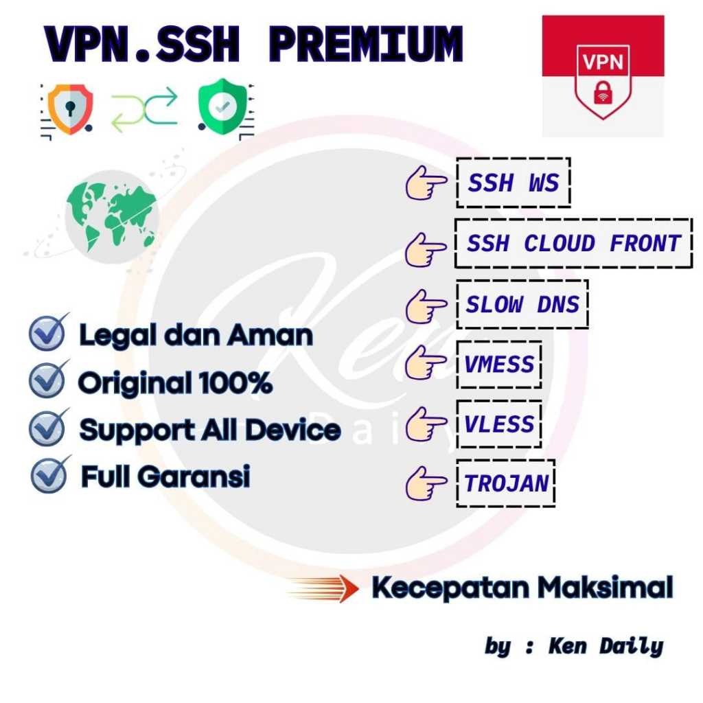 PROMO AKUN VEPEEN SSH VMESS VLESS TROJAN DNS PREMIUM 1 BULAN TERMURAH