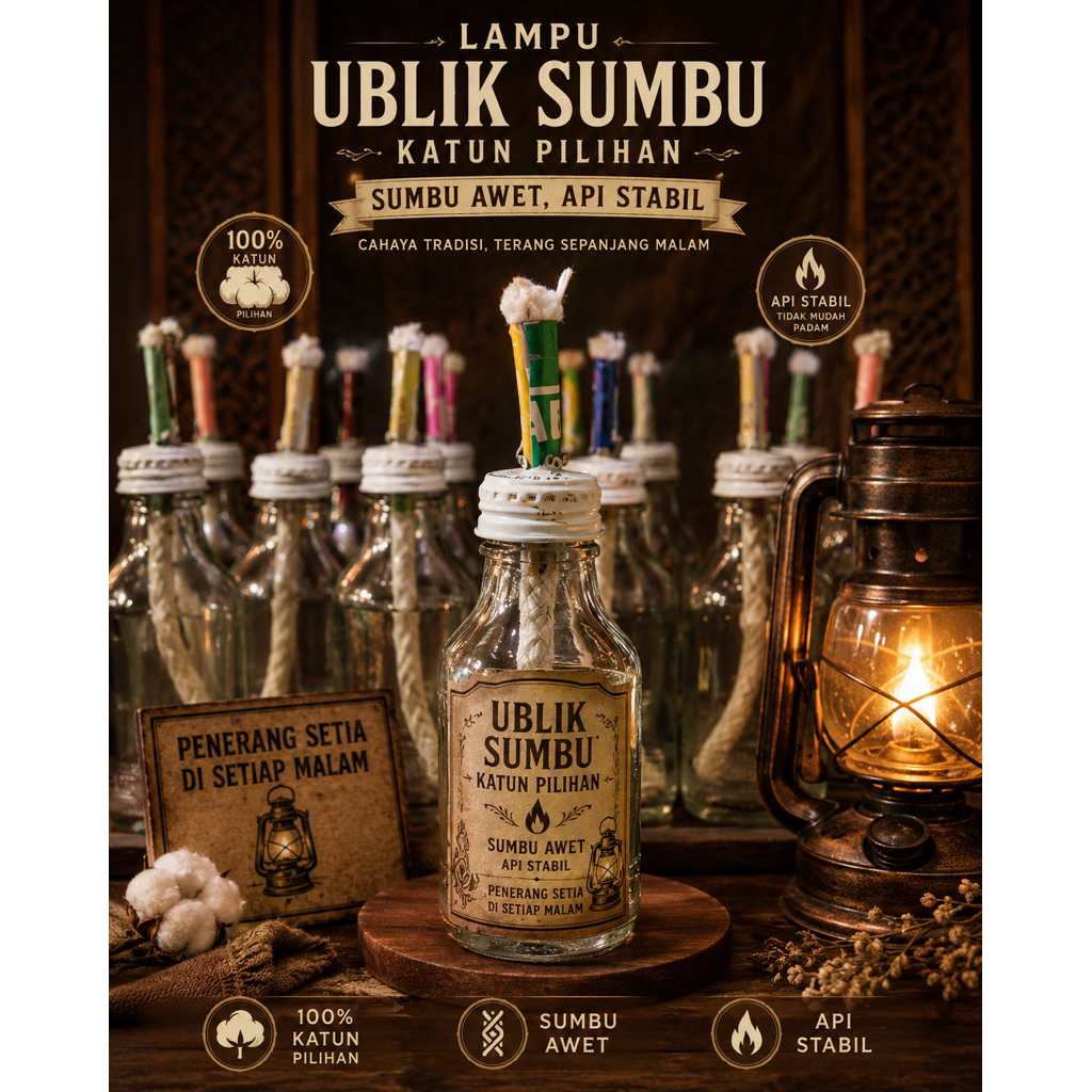 lampu ublik sumbu homemade