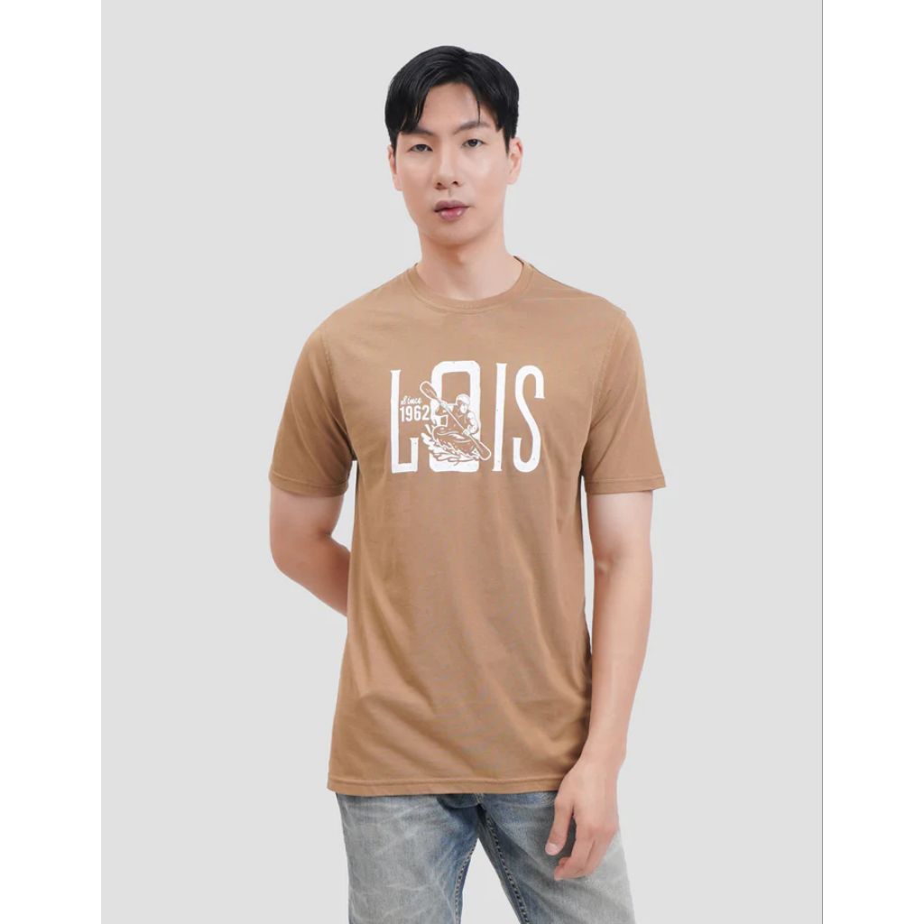 Lois Since 1962 KSL2454 Kaos Pria ORIGINAL PRIA KHAKI KREAM