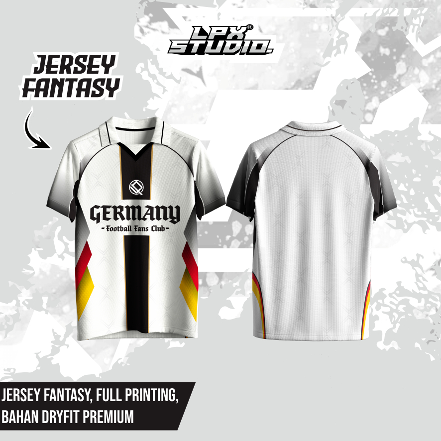 Jersey Jerman Full Printing / Jersey Fantasy German / Kaos Bola