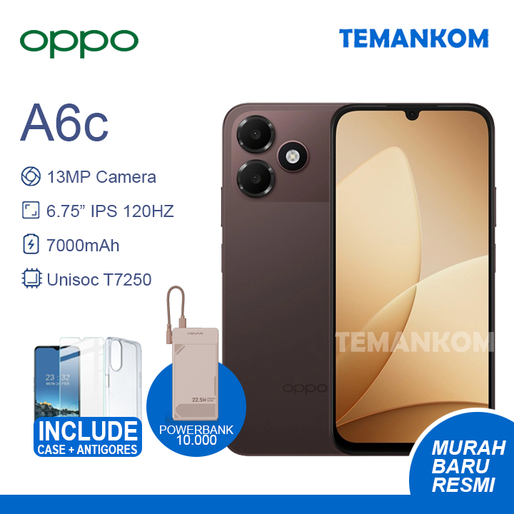 Oppo A6C 64GB 12GB RAM baru 4/64 4+8 extend RAM 4GB 64GB A6 C Military Grade kuat GARANSI RESMI