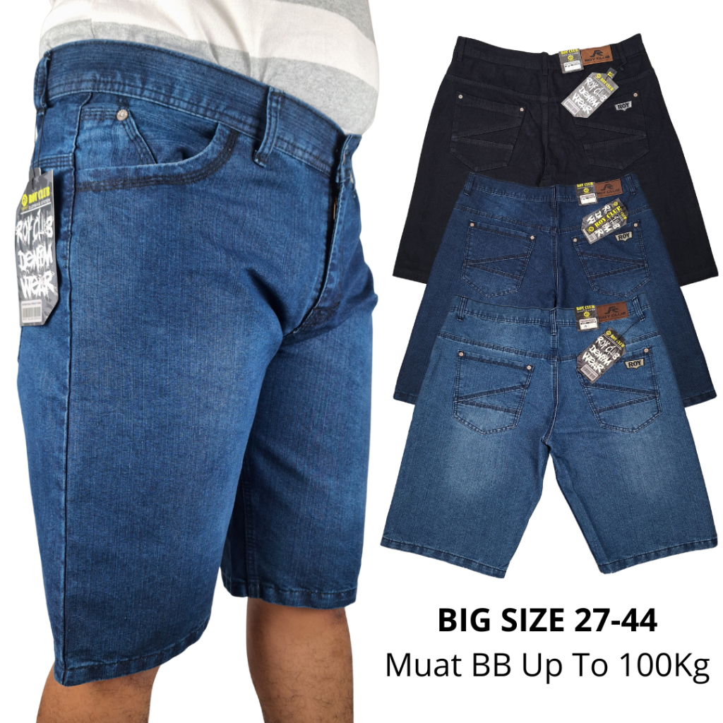 Roy Club Celana Pendek Jeans Pria Jumbo Size 27-44
