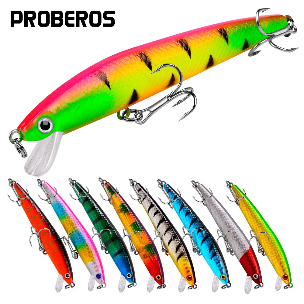 PROBEROS Umpan Pancing Lure Minnow Floating 4x Strong BKB Hook  8.5G / 9.5cm Umpan Ikan Predator Cas