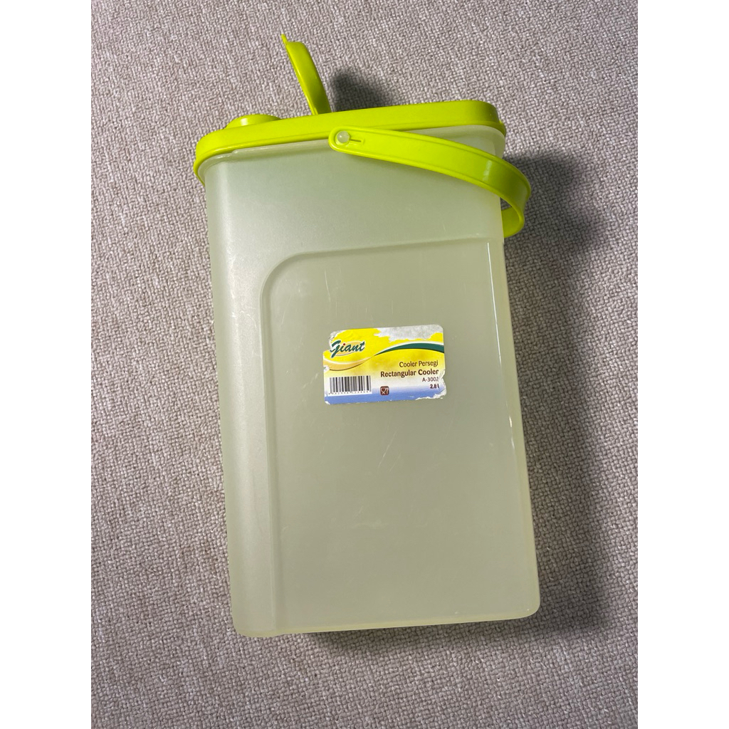Preloved Botol Cooler Air Persegi untuk pintu kulkas 2,8LT / botol air second bekas giant onyx coole
