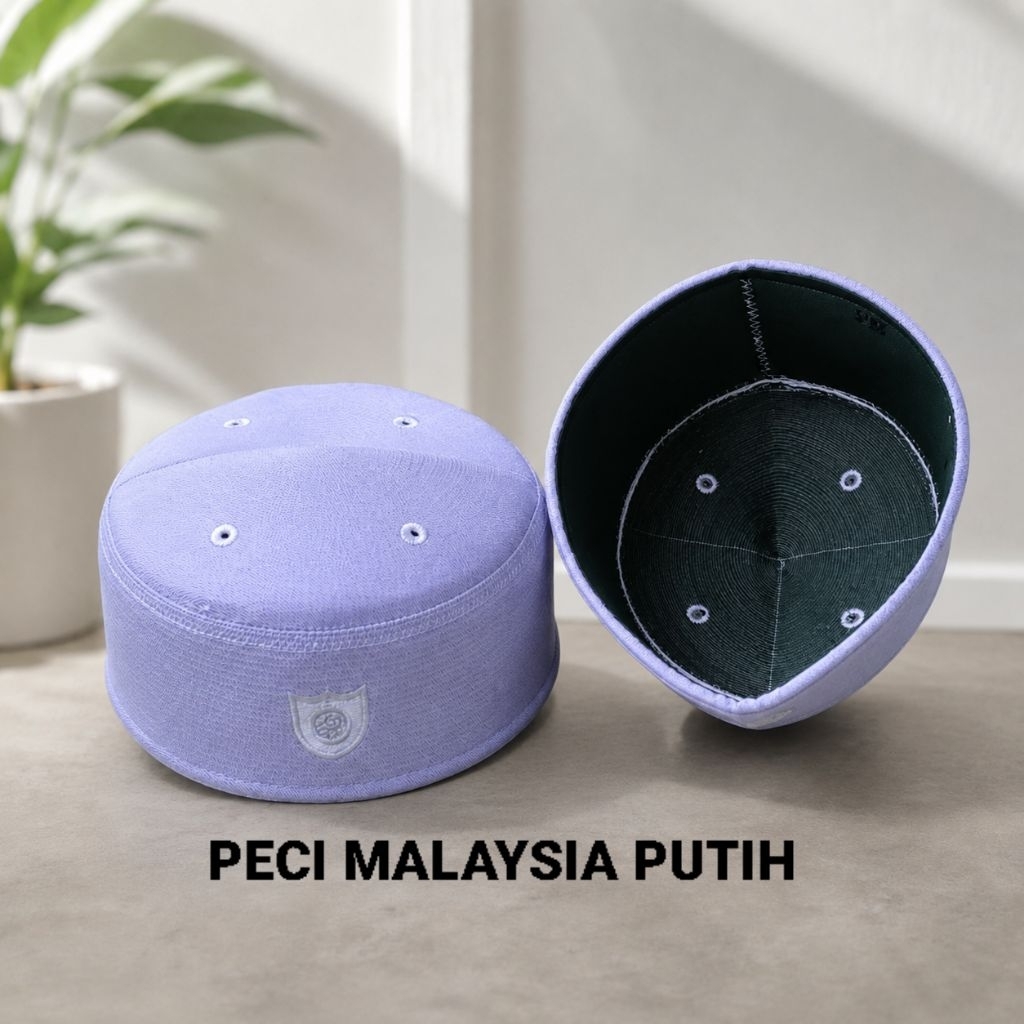 Peci Kopyah Malaysia Darkah ( Kopyah Malaysia / Kopyah Haji / Kopyah Hadroh ) Kopiah Santri Putih