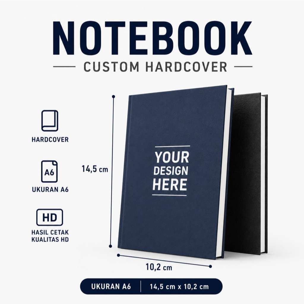 Notebook Custom A6 100 Lembar HardcoverAesthetic Album vintage buku catatan story book kado annivers