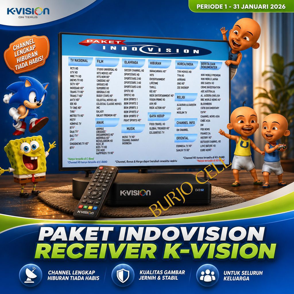 Paket Indovision receiver KVision
