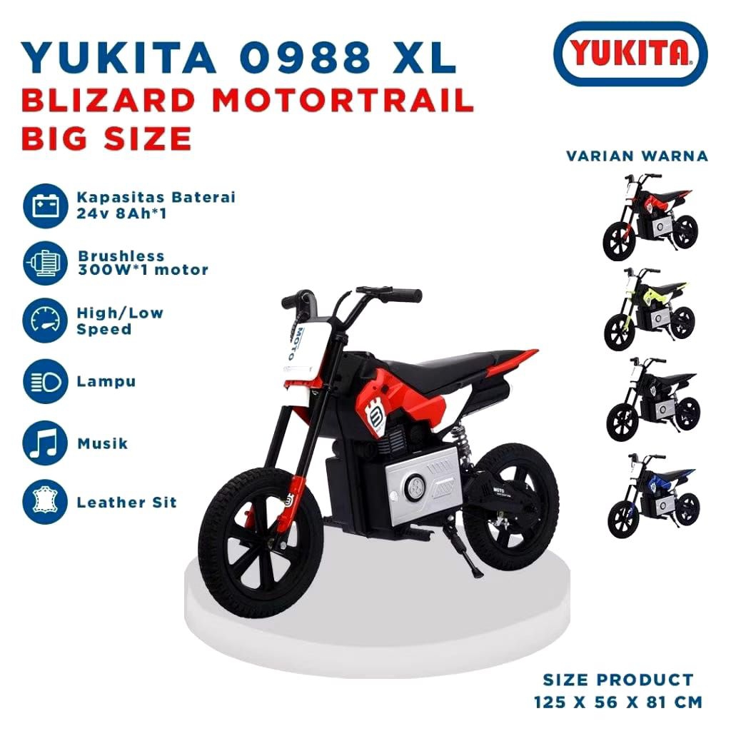 MOTOR AKI YUKITA 0988 XLBLIZARD MOTOR TRAIL BIG SIZE ~ MAINAN MOTOR TRAIL ANAK