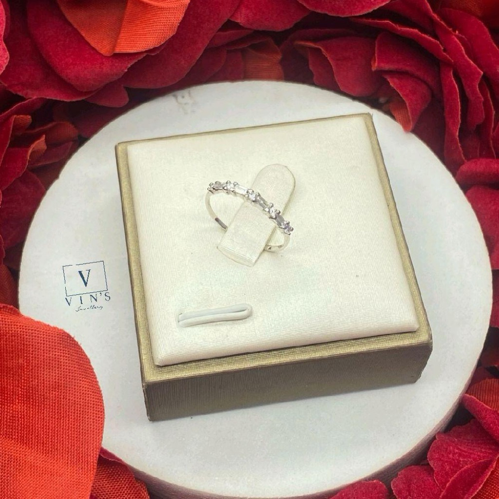 Cincin emas putih listring model baru