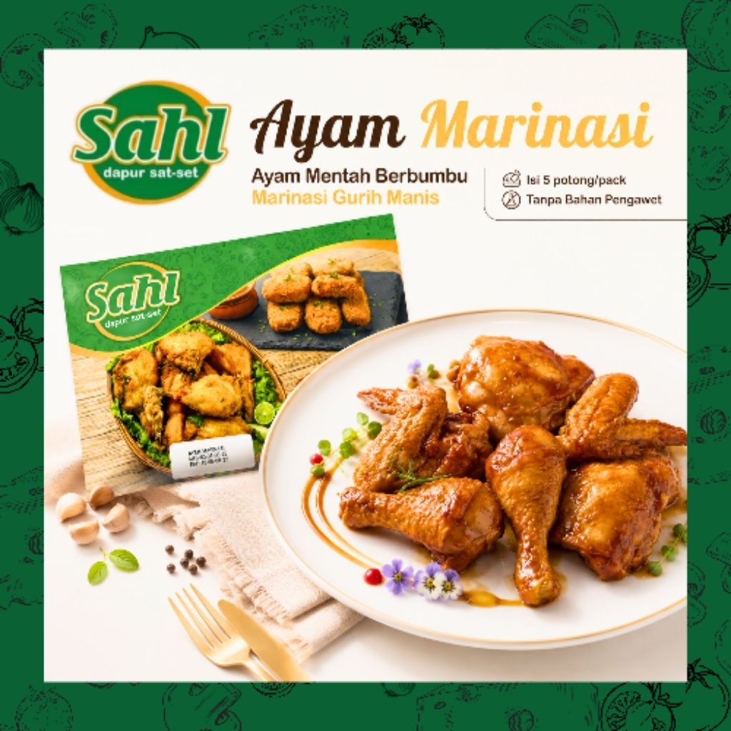 Ayam Marinasi Bumbu Isi 5 pcs / FROZEN / By Sahl Dapur Sat Set