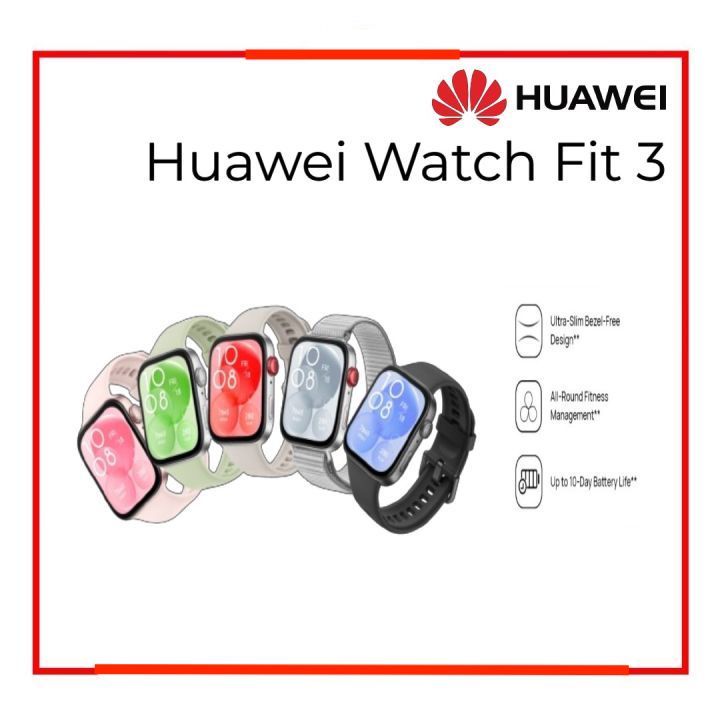 Huawei Fit 3 NFC Original Jam Pintar Olahraga Amoled Resmi