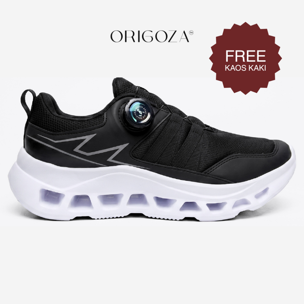MJC X ORIGOZA MJC X ORIGOZA Sepatu Pria Wanita White Black Spinner - Sepatu Casual Sport Putih Hitam