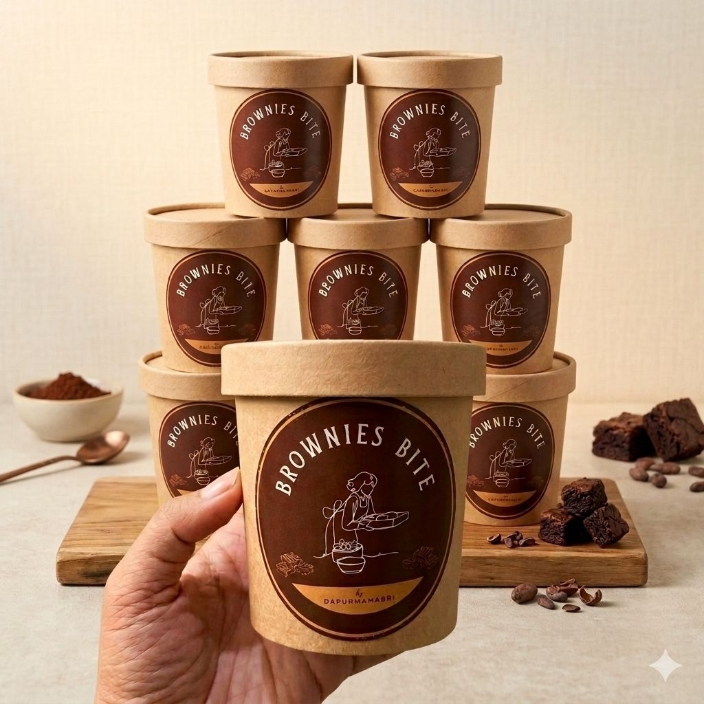 BROWNIES BITE brownies bites/brownies mini/brownies mini kering in cup dapurmamabri