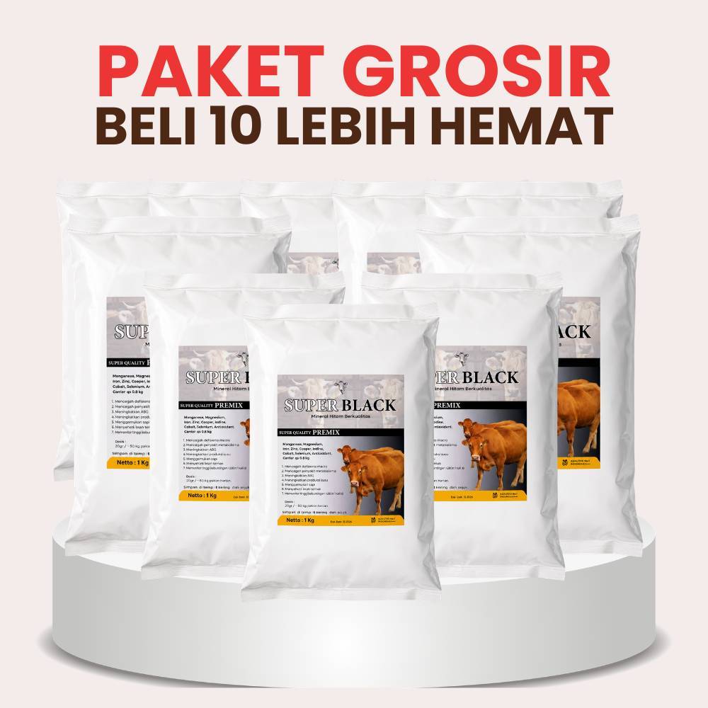 Mineral Hitam Super Black Grosir 10Kg - Super Black 10kg - Mirip Salpro Mix - Mineral Hitam Ternak