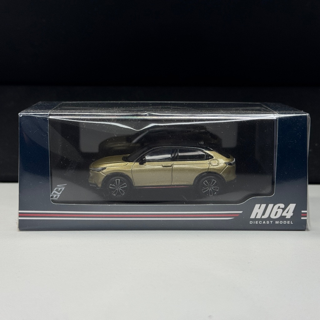 Hobby Japan 1/64 HJ64 Honda Vezel HRV RV e:HEV PLaY Sand Khaki Dual Tone Diecast Skala 64