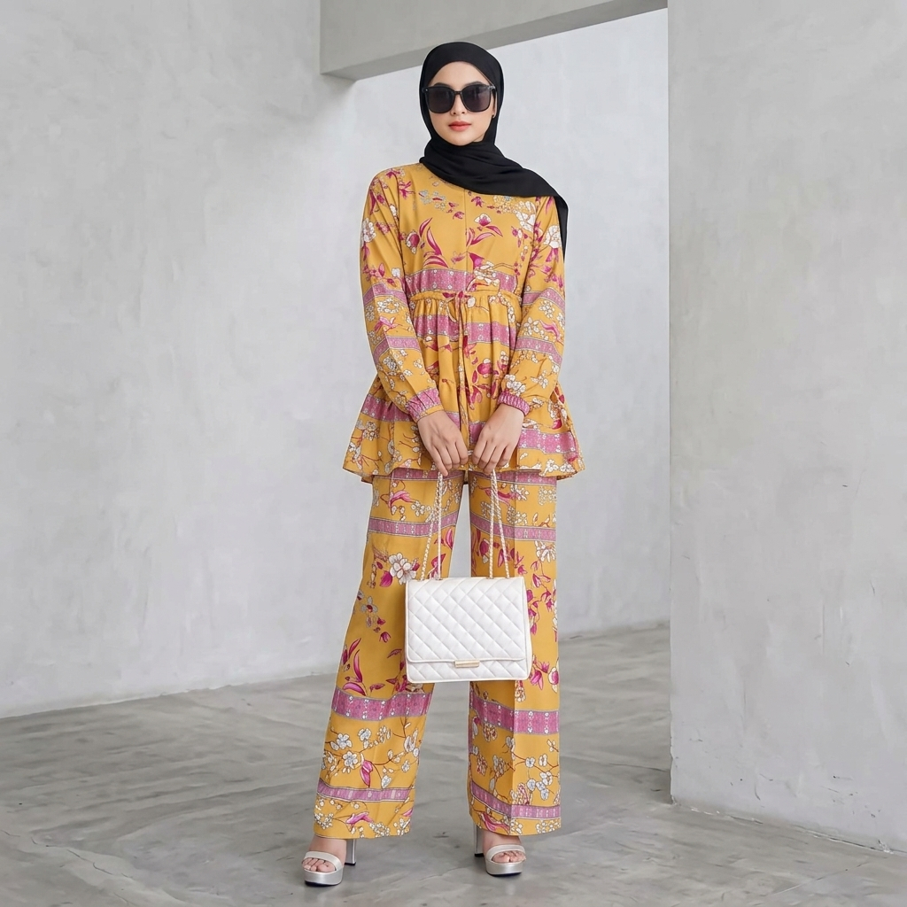 One Set Kulot Monalisa Premium / Romana Set Spassy OOTD Hijab Mewah