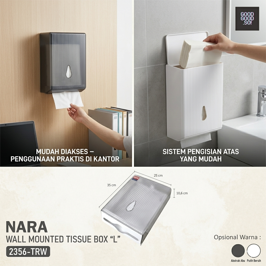 TEMPAT TISSUE DINDING/TEMPAT TISSUE TOILET UKURAN M -goodgoodso