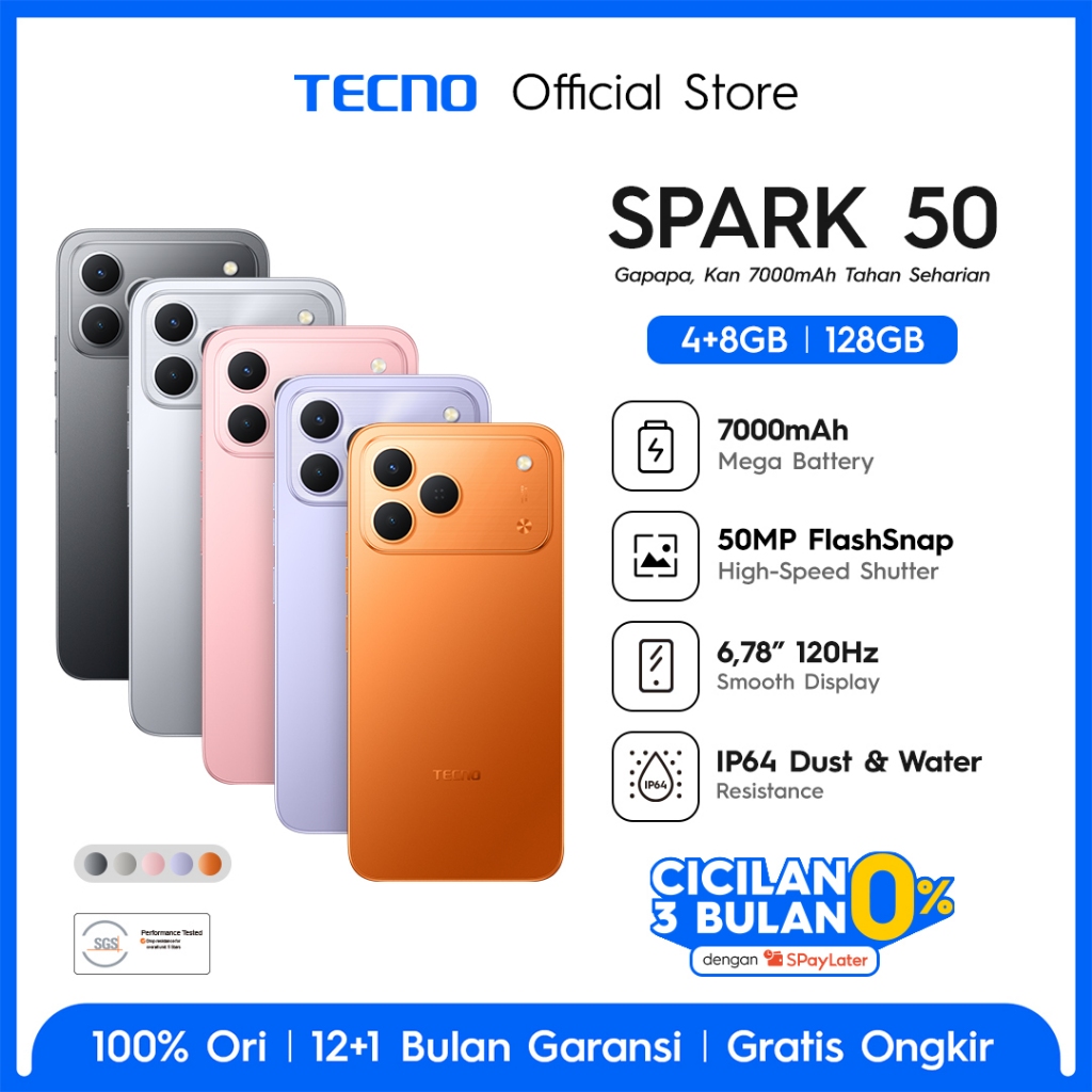 [WORLDCUP BUNDLE] TECNO Spark 50 & Watch 3 Active - Handphone, Smartphone, HP Android, Smart watch - Gambar 3