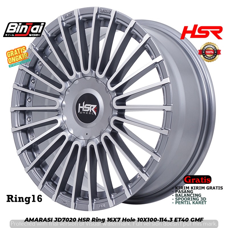 Velg Mobil Amarasi Ring16 HSR Mobil Sienta Altis Stargazer APV Serena - HSR Berkualitas Tinggi