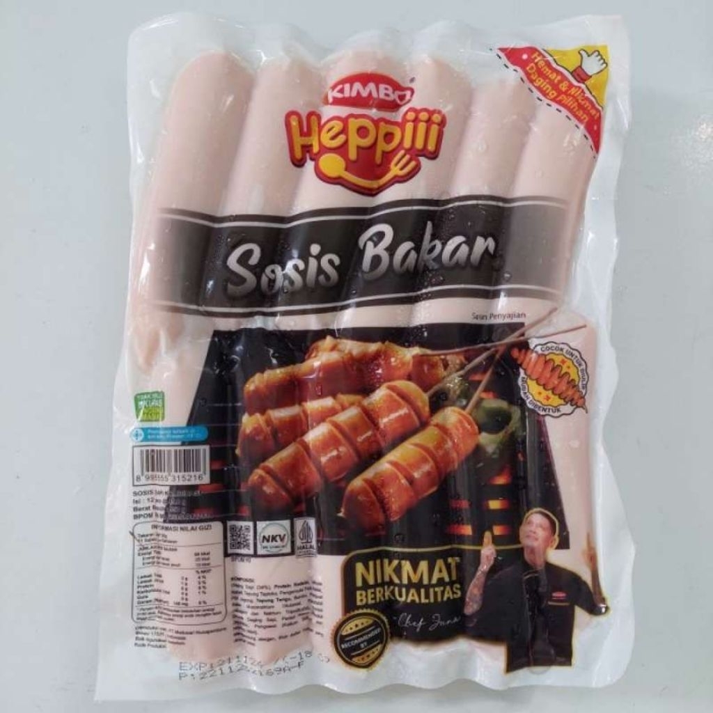 Sosis bakar jumbo kimbo heppy isi 12/sosis bakar premium/sosis bakar jumbo