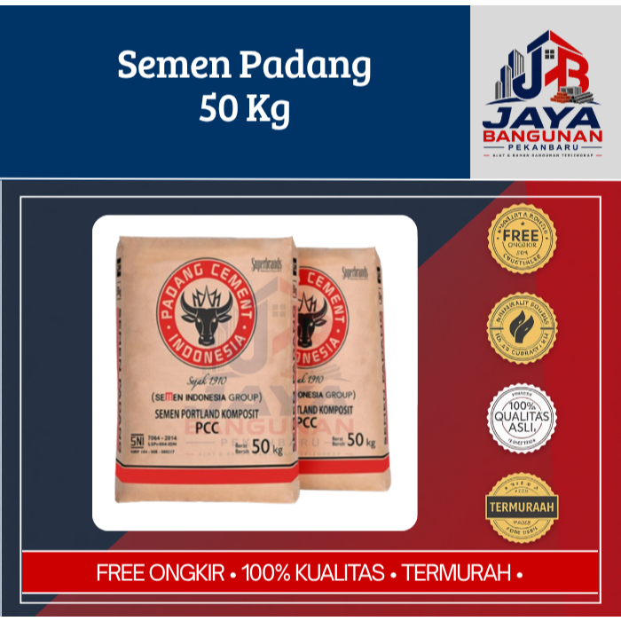 Semen Padang 50 Kg Original - Semen Portland Berkualitas Tinggi Kuat & Tahan Lama