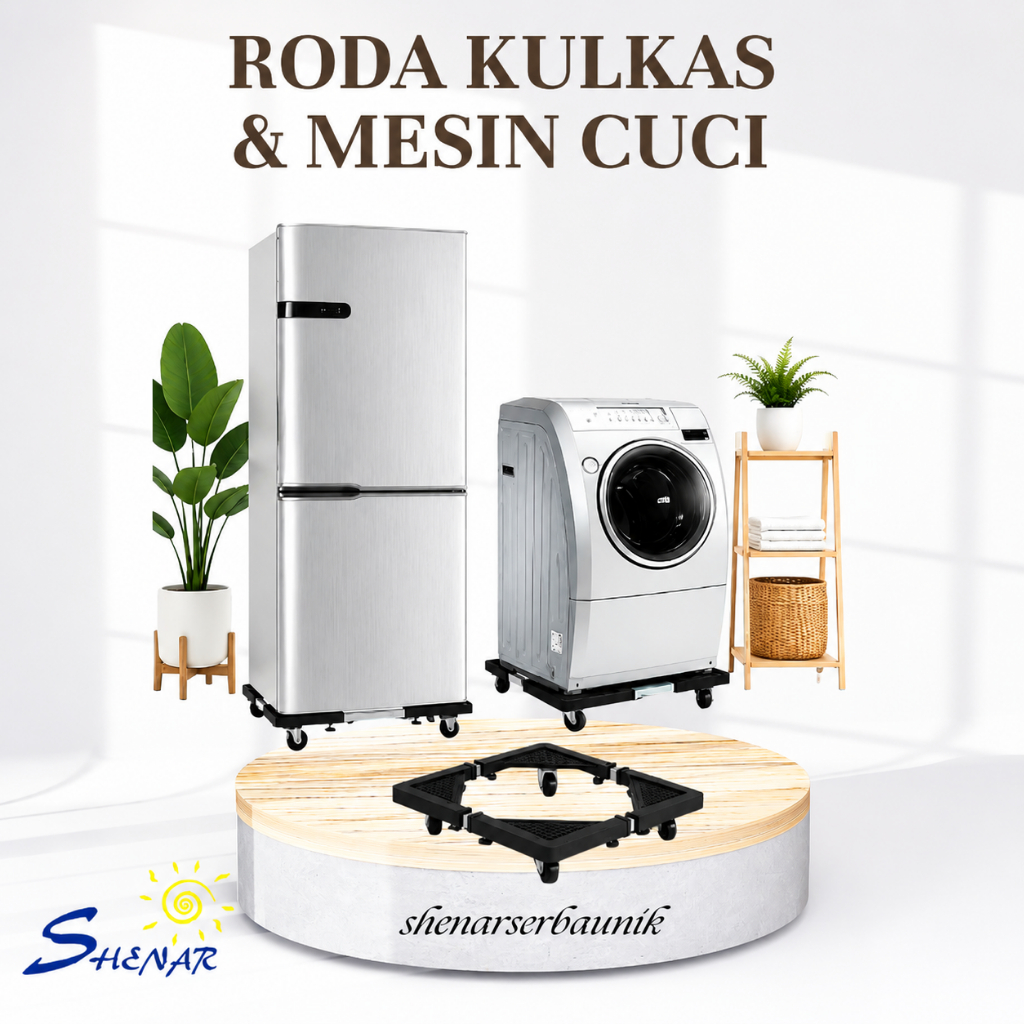 Roda Kulkas Dudukan Kulkas 2 Pintu / Kaki Kulkas Alas Kulkas Roda Kaki Multingsi