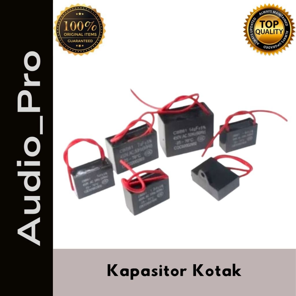 Kapasitor Kotak  1,2uf 1,5uf 1,8uf 2,0uf 2,5uf 6,0uf 10uf Kapasitor Kotak