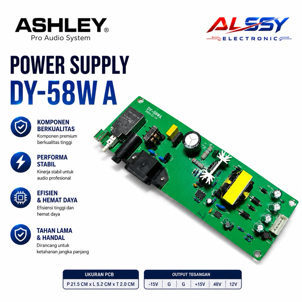 POWER SUPLAY suplai mixer SOUNDCRAFT DY-58 WA UNTUK TYPE EFX-8 EFX-12 EFX-50