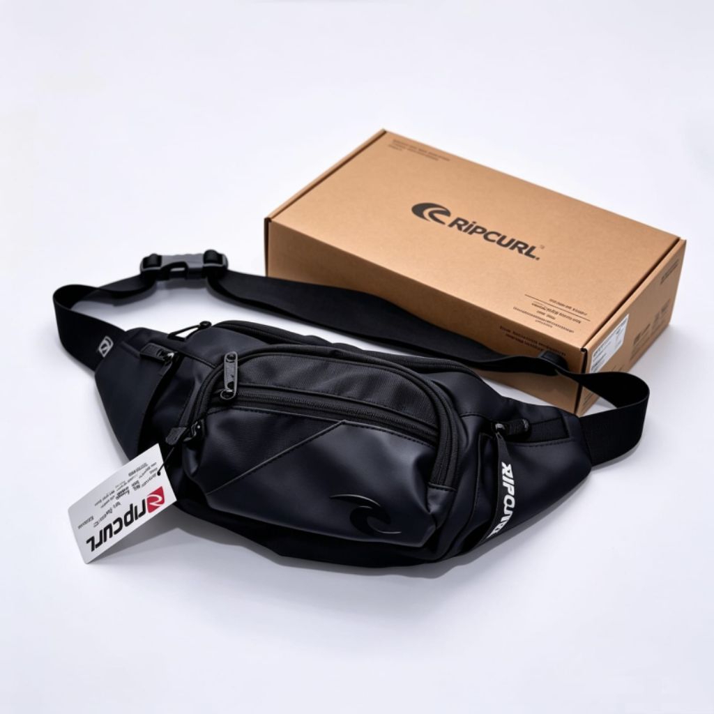 Tas rip curl logo besi waistbag ripcurl tas selempang pria wanita sling bag premium logo besi tas pi