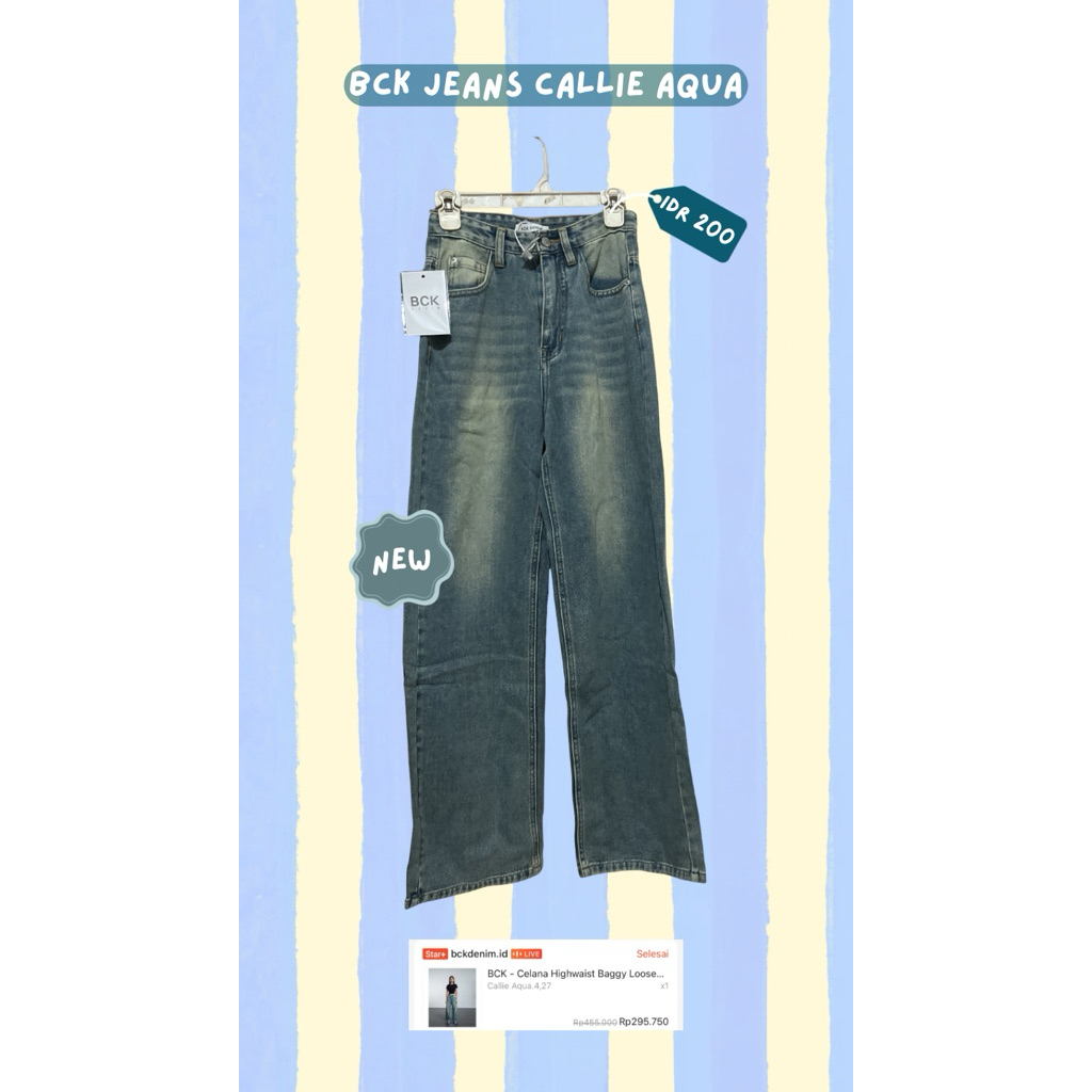 BCK Jeans Callie Aqua Nego