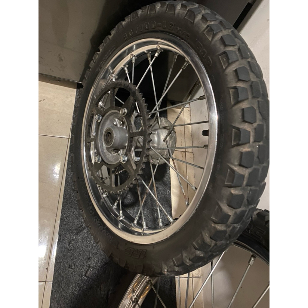 whellset / ban set trail klx 16 19 murah original copotan