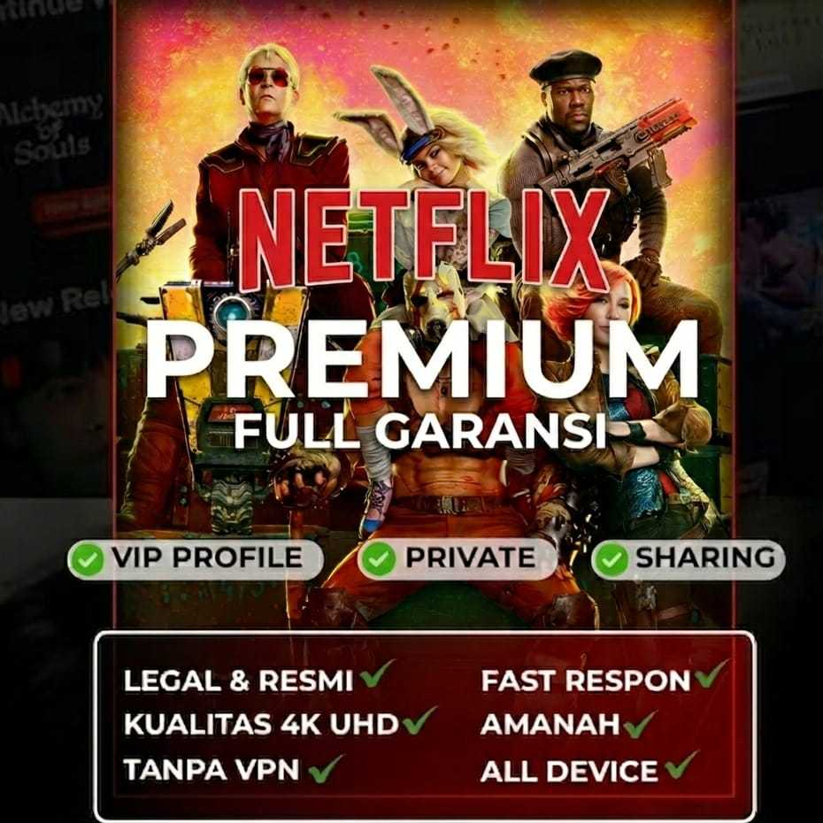 Paket Langganan Netflix Premium 4K Private - 1 Bulan -3bulan