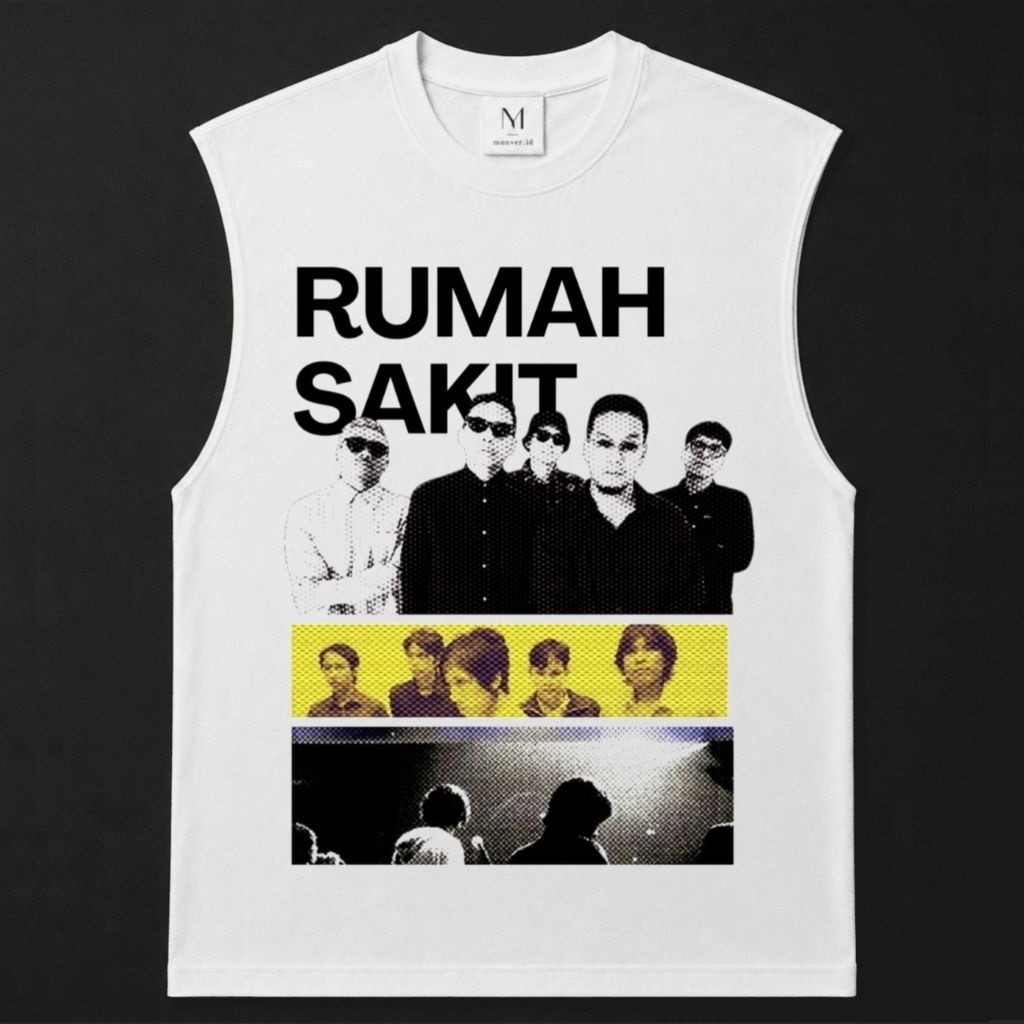 Monver Kaos Singlet Pria/Wanita - Rumahsakit Band | Tanktop Man | Baju Olahraga | Baju Gym | Streetw