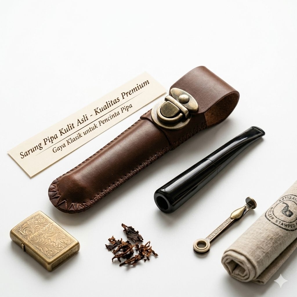 Sarung Pipa kulit asli Premium, Rokok Wrap Collection, Pipa Pouch Emporium, Sarung Rokok Chic, Sarun