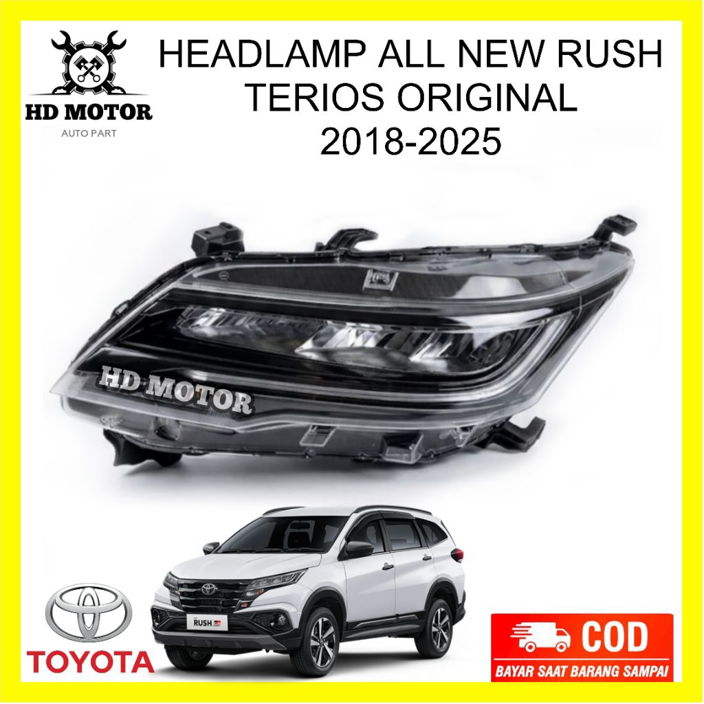 Headlamp lampu depan all new ruah terios original 2018 2019 2020 2021 2022 2023 2024 2025 lampu utam
