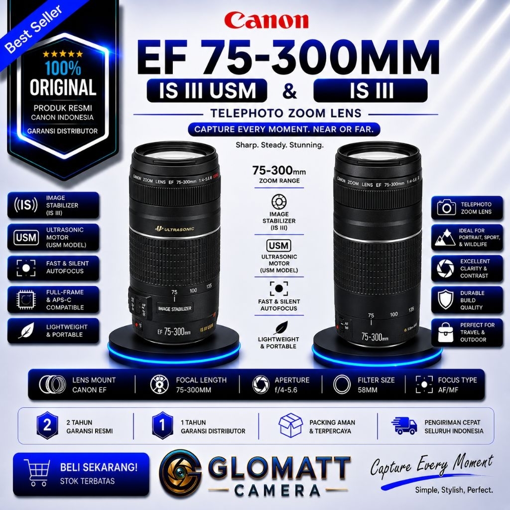 CANON EF 75-300MM IS III USM / LENSA CANON EF 75-300MM IS III