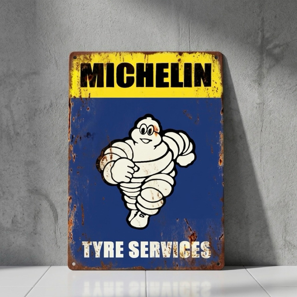 Enamel Sign Tin Sign vintage dekorasi dinding Michelin 2