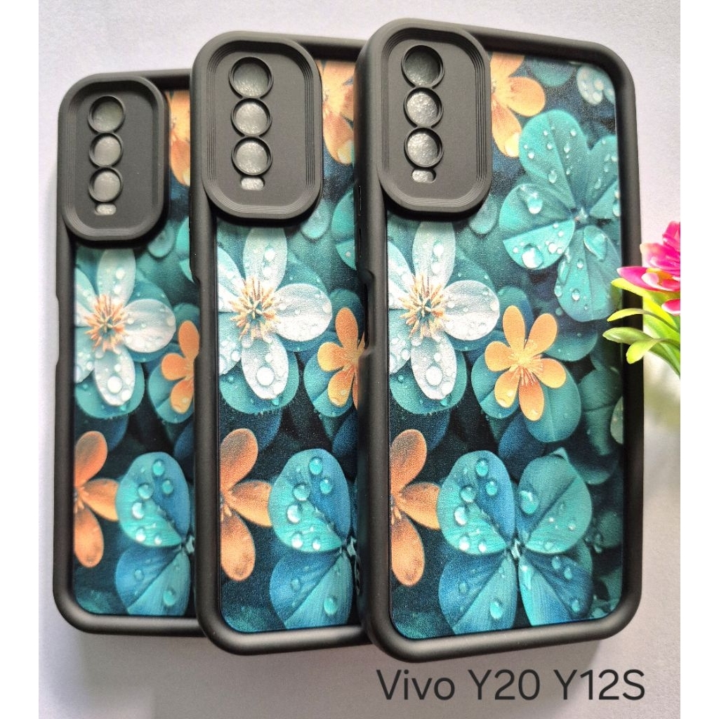 Case Hp Vivo Y20 Y12S Bunga