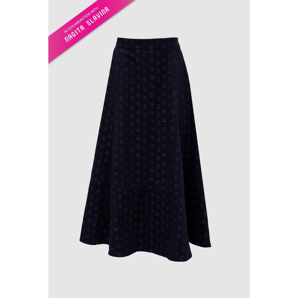 Buttonscarves x Nagita Denim crop denim skirt