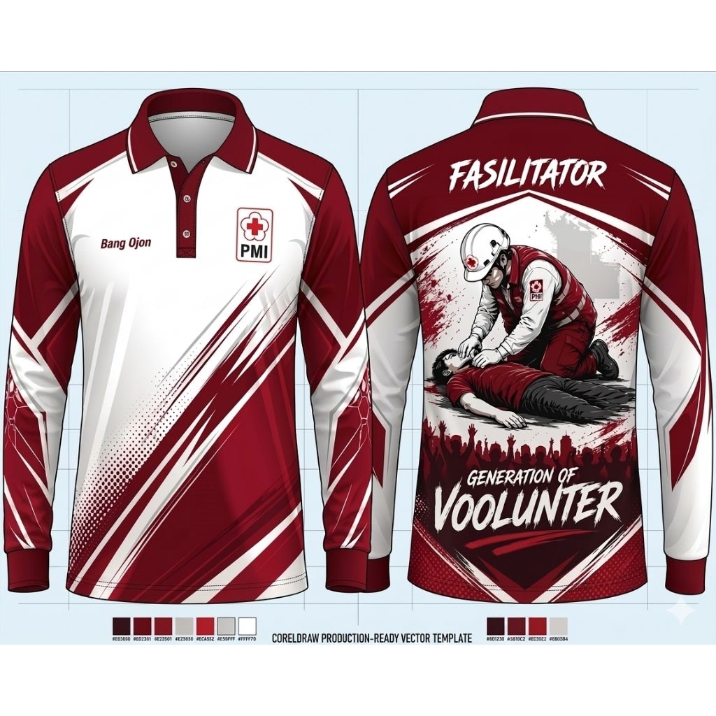 Citrotees Jersey Relawan PMI Full Printing Custom desain suka suka