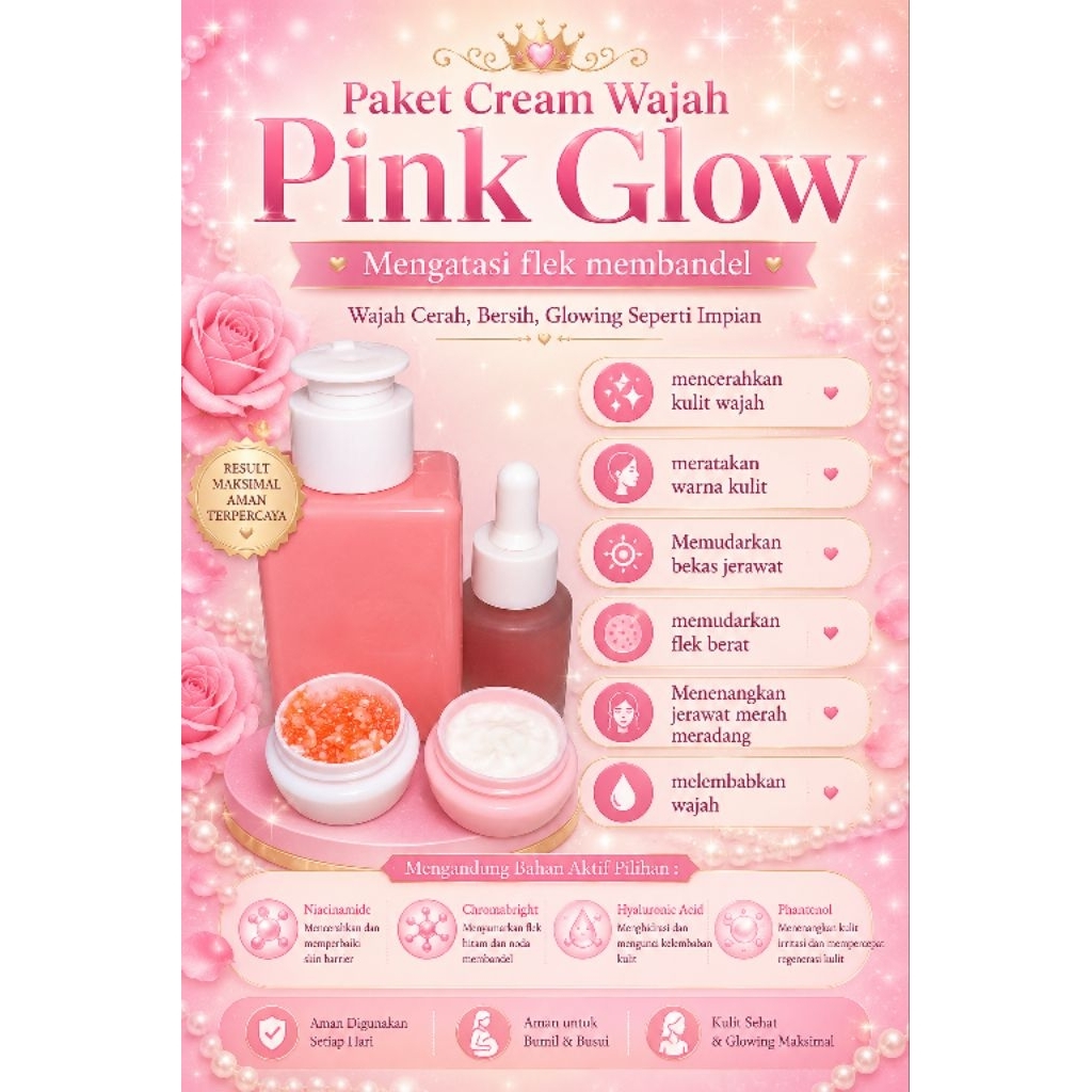 CREAM WAJAH PINK GLOW WS BEAUTEE CARE
